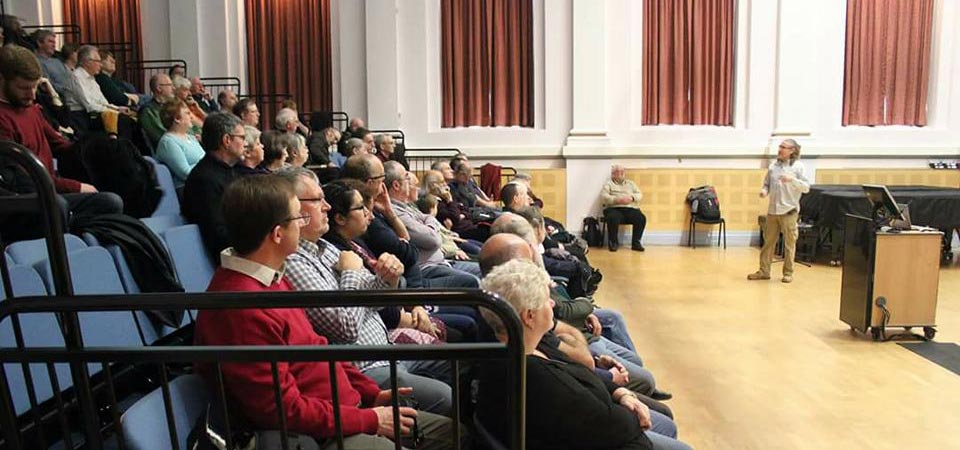 Prof. David Southwood on his talk about Happy Landings: Huygens at Titan, Philae and Rosetta at comet 67P on our annual Astromeet event (12/11/2016).
